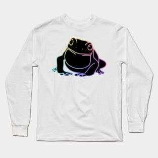 Pastel Holographic Frog - black Long Sleeve T-Shirt